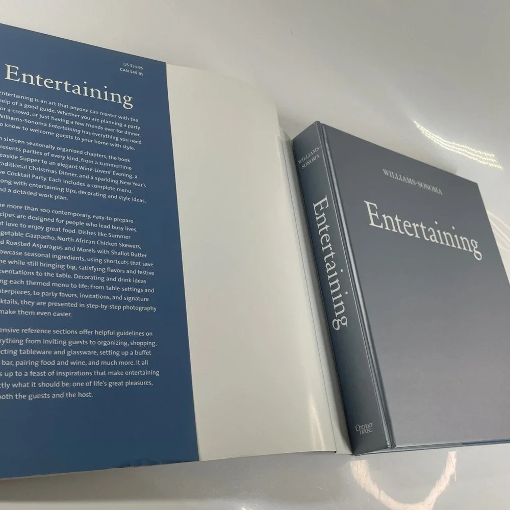 Williams-Sonoma Entertaining Inspired Menus Cooking Family Friends Cookbook 2004